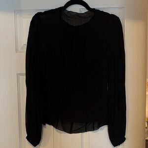 Vintage bebe Black chiffon Women's Blouse